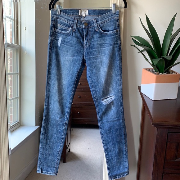 CURRENT/ELLIOTT The Ankle Skinny in Heartbreak Destroy skinny jeans (26) ✨ - Picture 9 of 12